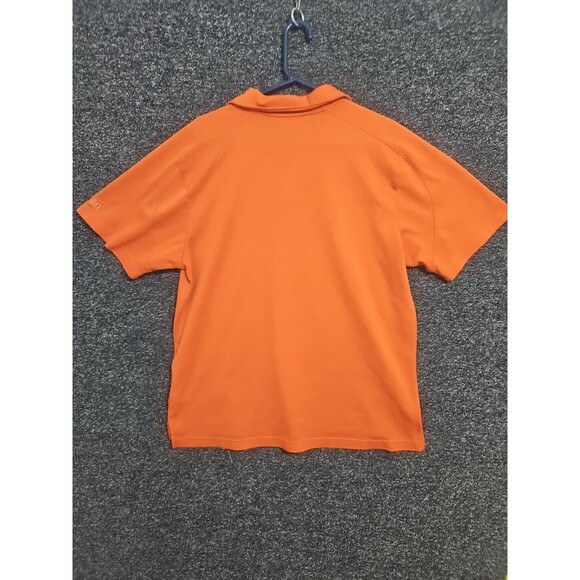 Vintage Nike Golf Polo Shirt Men's Large Orange Y2K Mesh Vent Swoosh - Picture 11 of 12